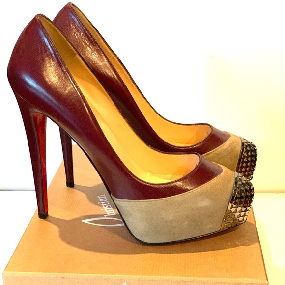 Christian Louboutin Maggie 140 Suede Royal/Kid - Picture 4 of 7